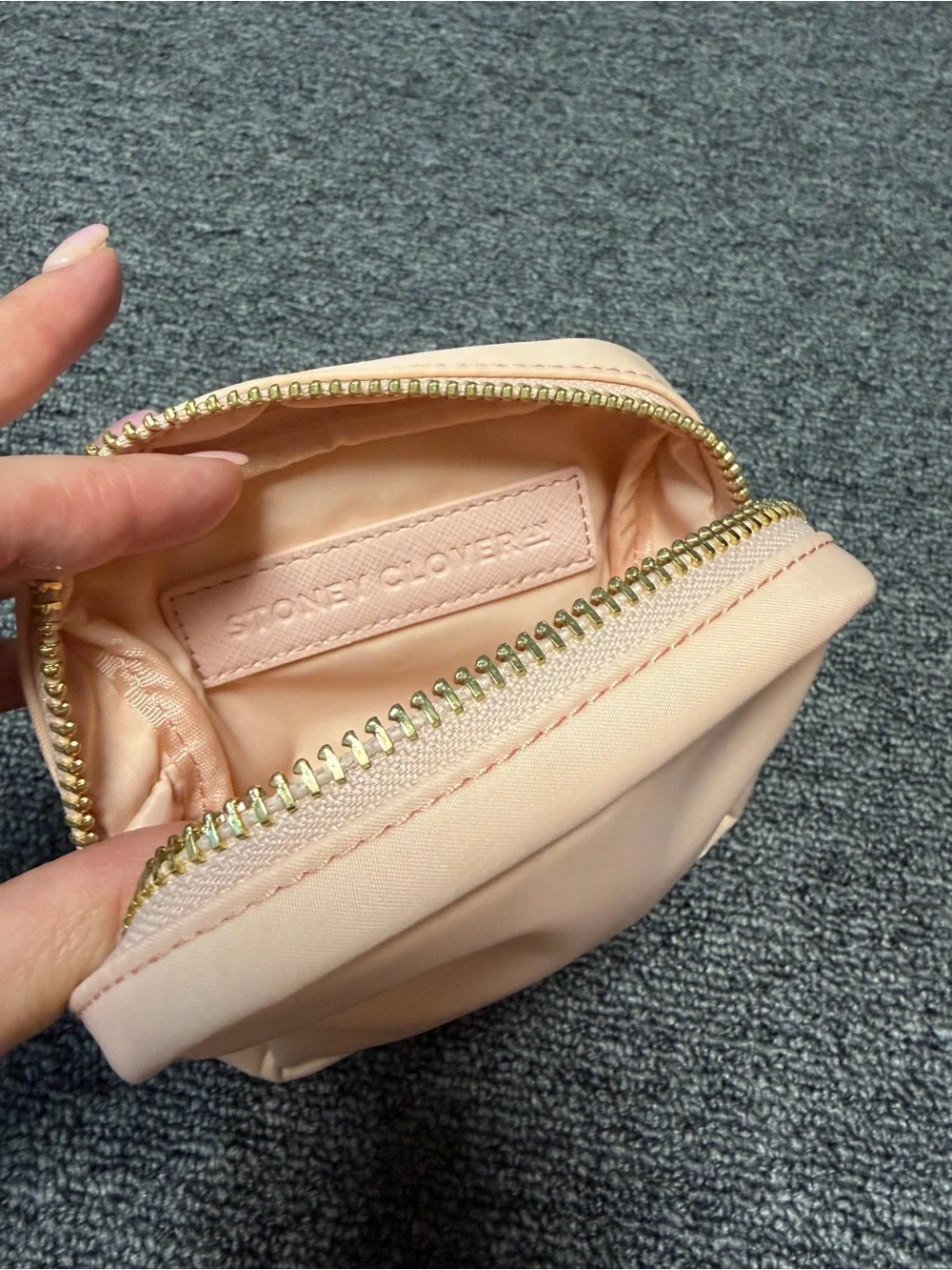 Stoney Clover Lane Blush Square Cosmetic Mini Pouch